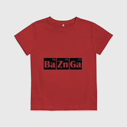 Футболка хлопковая детская Bazinga, цвет: красный