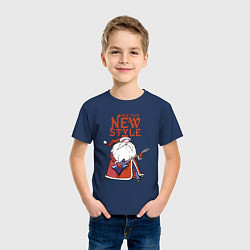 Футболка хлопковая детская New Year - new style!, цвет: тёмно-синий — фото 2