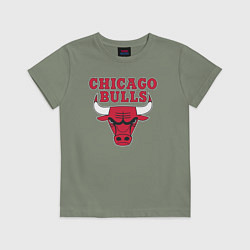 Футболка хлопковая детская CHICAGO BULLS, цвет: авокадо
