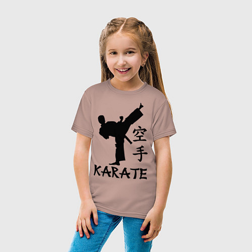 Детская футболка Karate craftsmanship / Пыльно-розовый – фото 4