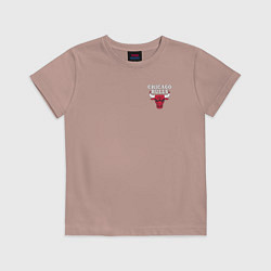 Футболка хлопковая детская CHICAGO BULLS, цвет: пыльно-розовый