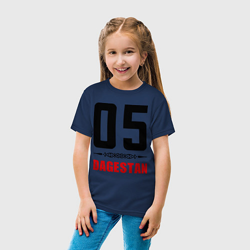 Детская футболка 05 Dagestan / Тёмно-синий – фото 4