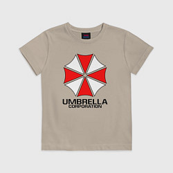 Футболка хлопковая детская UMBRELLA CORP, цвет: миндальный