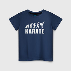 Футболка хлопковая детская Karate Evolution, цвет: тёмно-синий