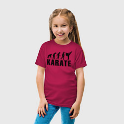 Футболка хлопковая детская Karate Evolution, цвет: маджента — фото 2