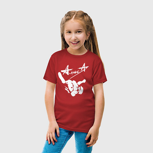 Детская футболка АлисА / Красный – фото 4
