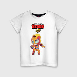 Футболка хлопковая детская BRAWL STARS MAX, цвет: белый