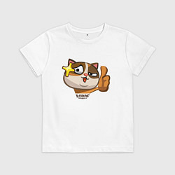Футболка хлопковая детская Котолайк, цвет: белый
