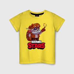 Футболка хлопковая детская Dynamike Brawl Stars, цвет: желтый