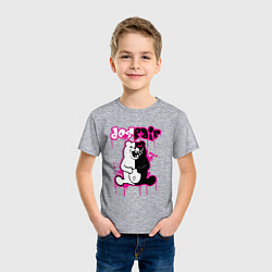 Футболка хлопковая детская MONOKUMA, цвет: меланж — фото 2