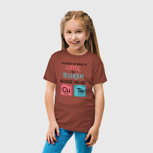 Детская футболка Copper and Tellurium / Кирпичный – фото 4