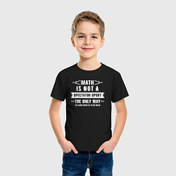 Футболка хлопковая детская Math, цвет: черный — фото 2