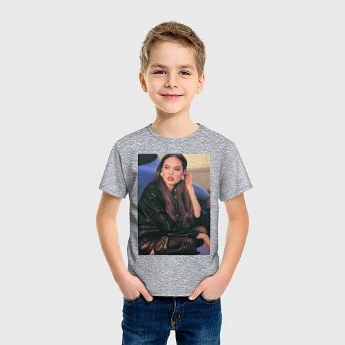 Детская футболка Анджелина Джоли / Меланж – фото 3
