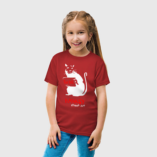 Детская футболка Banksy / Красный – фото 4