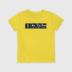 Футболка хлопковая детская Сарказм, цвет: желтый