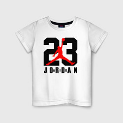 Футболка хлопковая детская MICHAEL JORDAN 23, цвет: белый