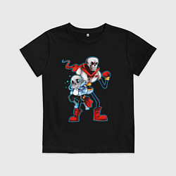 Футболка хлопковая детская UNDERTALE, цвет: черный