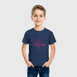 Футболка хлопковая детская Flamingo, цвет: тёмно-синий — фото 2