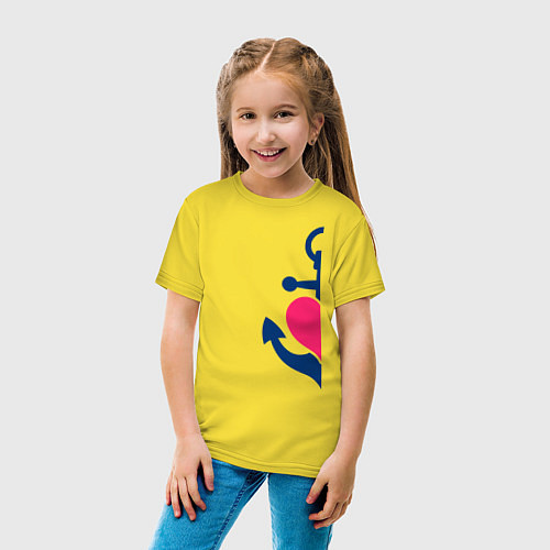 Детская футболка Якорь / Желтый – фото 4