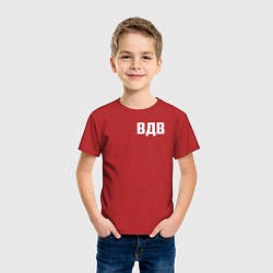 Футболка хлопковая детская ВДВ двусторонняя, цвет: красный — фото 2