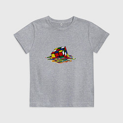 Футболка хлопковая детская Кубик Рубика, цвет: меланж