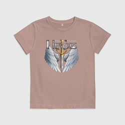 Футболка хлопковая детская Heroes of Might and Magic, цвет: пыльно-розовый
