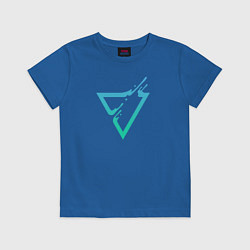 Футболка хлопковая детская Liquid Triangle, цвет: синий