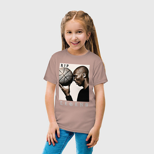 Детская футболка Kobe - RIP Legend / Пыльно-розовый – фото 4