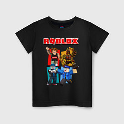 Футболка хлопковая детская ROBLOX, цвет: черный