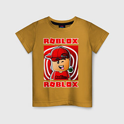 Футболка хлопковая детская ROBLOX, цвет: горчичный