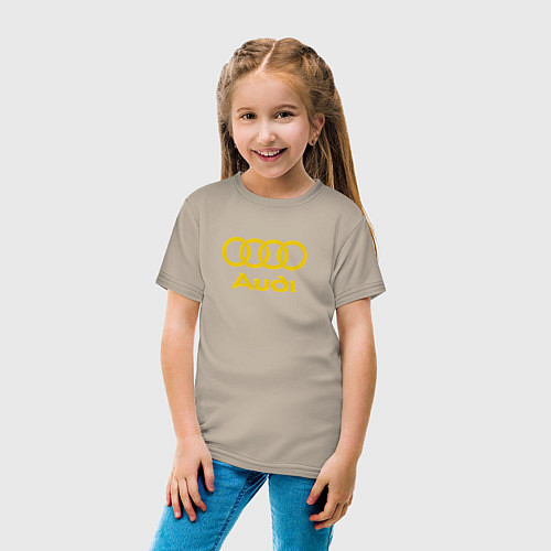 Детская футболка Audi GOLD / Миндальный – фото 4