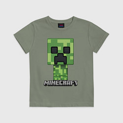 Футболка хлопковая детская MINECRAFT, цвет: авокадо