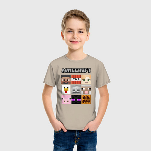 Детская футболка MINECRAFT / Миндальный – фото 3