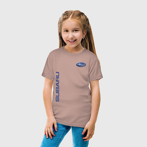 Детская футболка SUBARU / Пыльно-розовый – фото 4