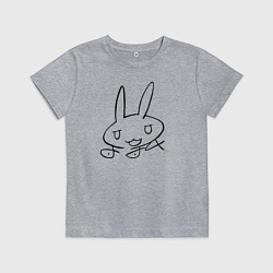 Футболка хлопковая детская Подпись Наначи, цвет: меланж