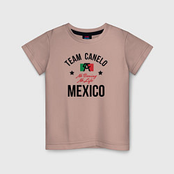 Футболка хлопковая детская Team Canelo, цвет: пыльно-розовый