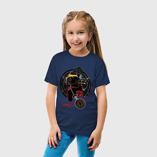 Детская футболка Стальной алхимик / Тёмно-синий – фото 4