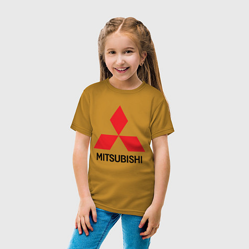 Детская футболка MITSUBISHI / Горчичный – фото 4