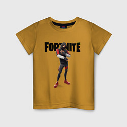 Футболка хлопковая детская FORTNITE IKONIK, цвет: горчичный