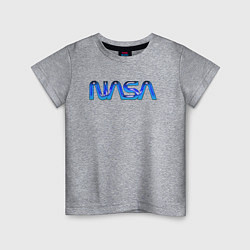 Футболка хлопковая детская NASA, цвет: меланж