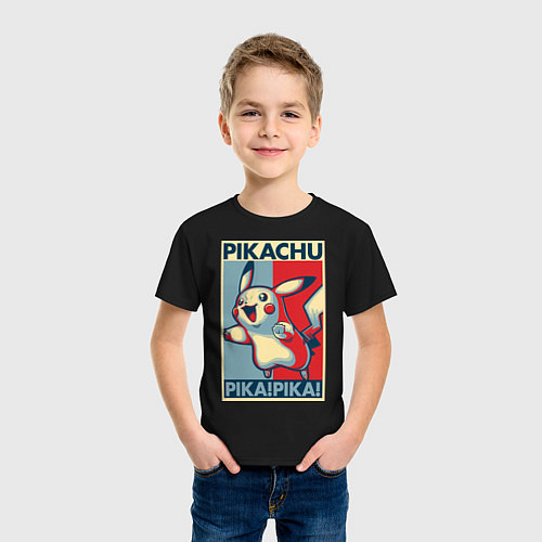 Детская футболка Пикачу / Черный – фото 3