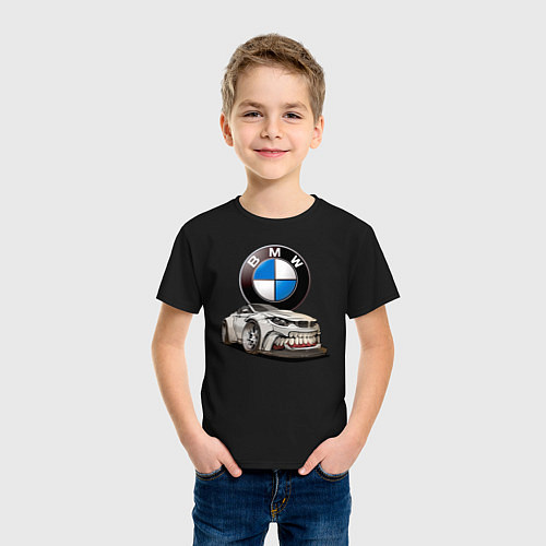 Детская футболка BMW оскал / Черный – фото 3