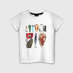 Футболка хлопковая детская Little Big, цвет: белый