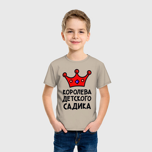 Детская футболка Королева детского садика / Миндальный – фото 3