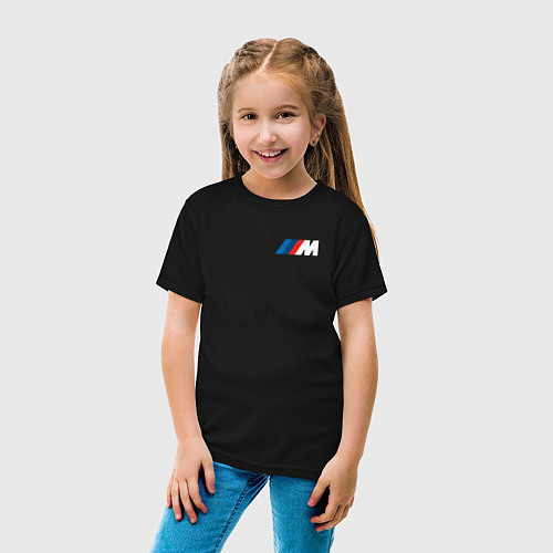 Детская футболка BMW M LOGO 2020 / Черный – фото 4