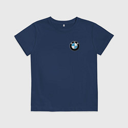 Футболка хлопковая детская BMW, цвет: тёмно-синий