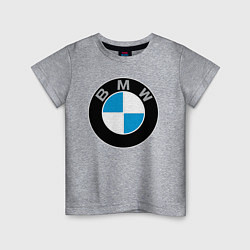Футболка хлопковая детская BMW, цвет: меланж
