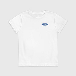 Футболка хлопковая детская Ford, цвет: белый