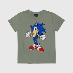 Футболка хлопковая детская Sonic, цвет: авокадо