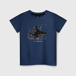 Футболка хлопковая детская Ghost of Tsushima, цвет: тёмно-синий